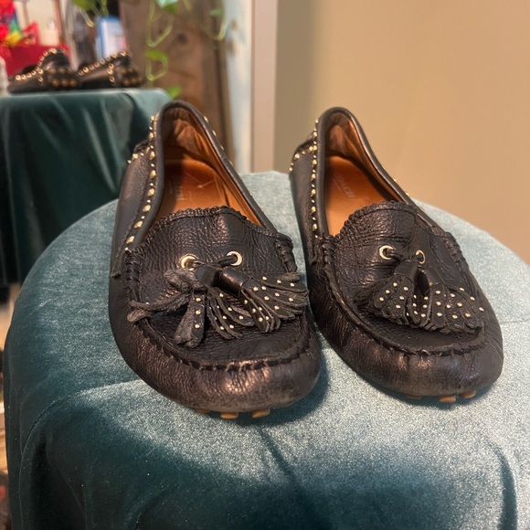Coach Norfolk leather Driving Moccasin with studded tassles - Picture 1 of 5